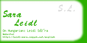 sara leidl business card